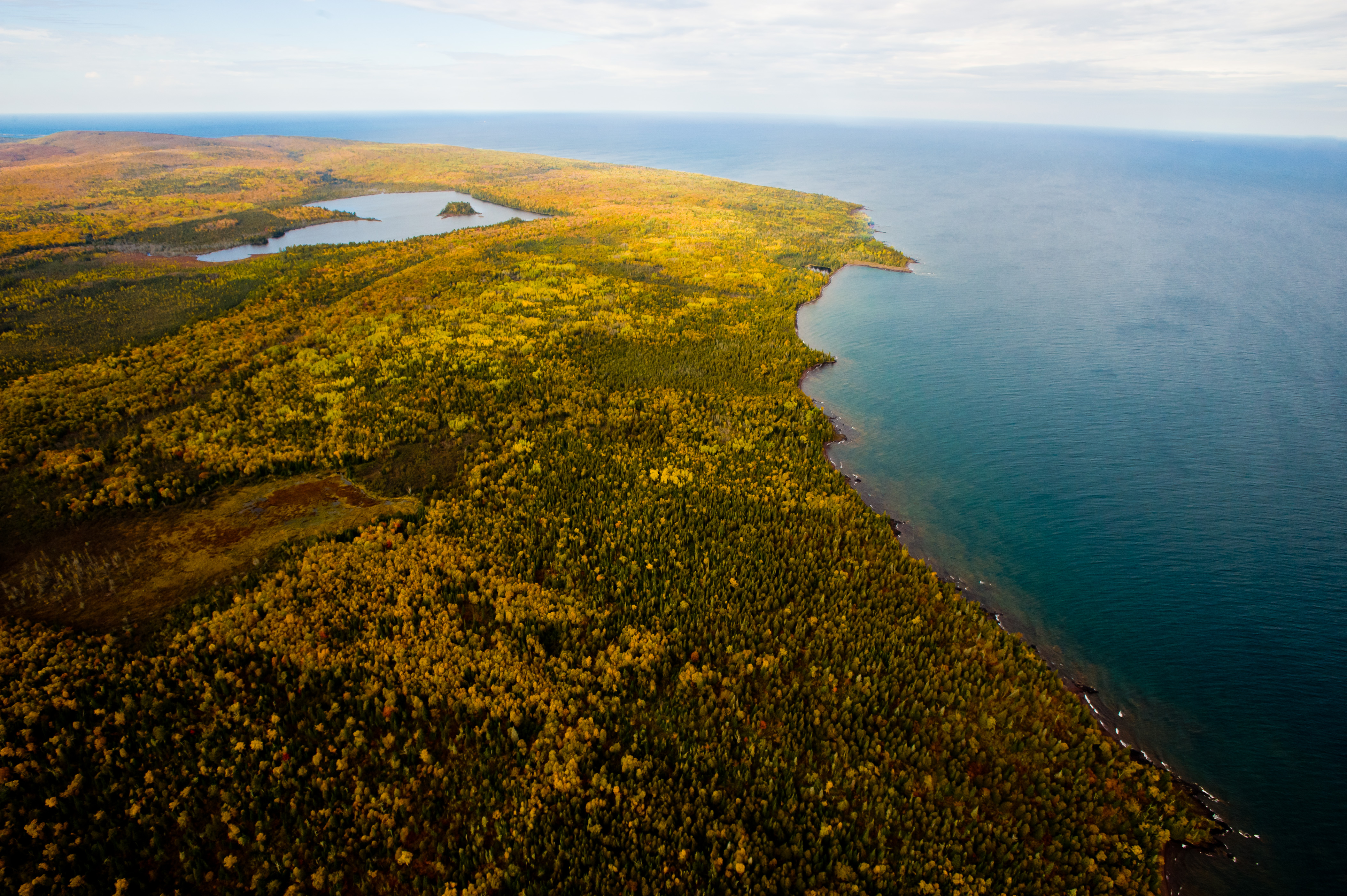 aerial view of the keweenaw peninsula